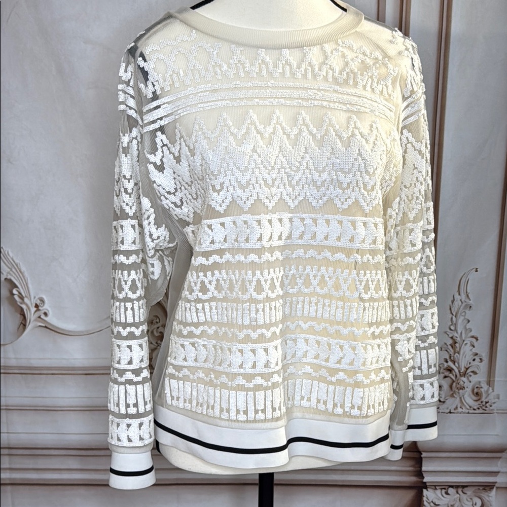 Cream Boxy Blouse with Relaxed Fit